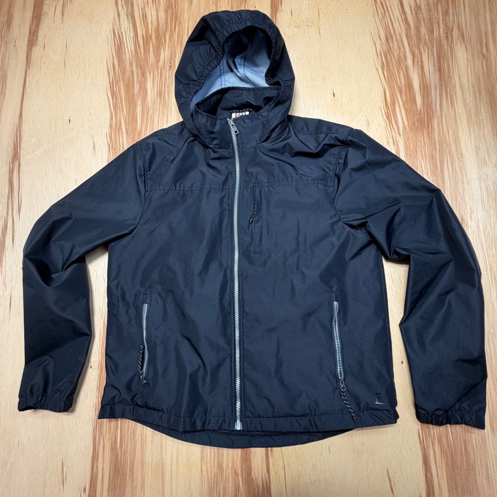 Avalanche Outdoor Supply Hooded Jacket Men's Medium Black Lightweight Zip-Up
